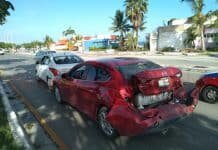 Cuatro heridas en costosa carambola Mazda