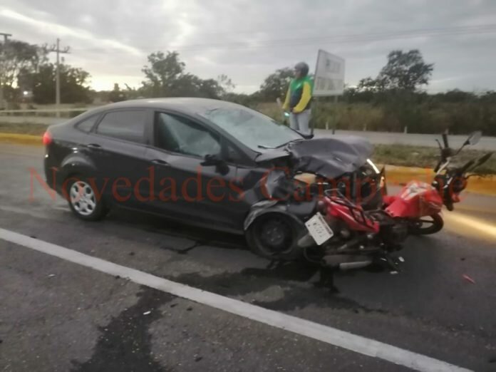 Ambos vehículos fueron asegurados en el corralón de Seguridad Pública de Hecelchakán.