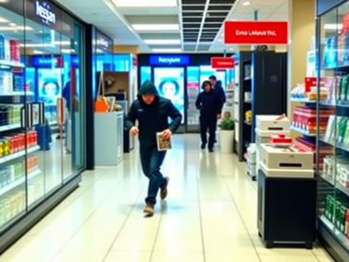 Captura de un vídeo generado por IA que muestra a Sam Altman, CEO de OpenAI, robando en una tienda