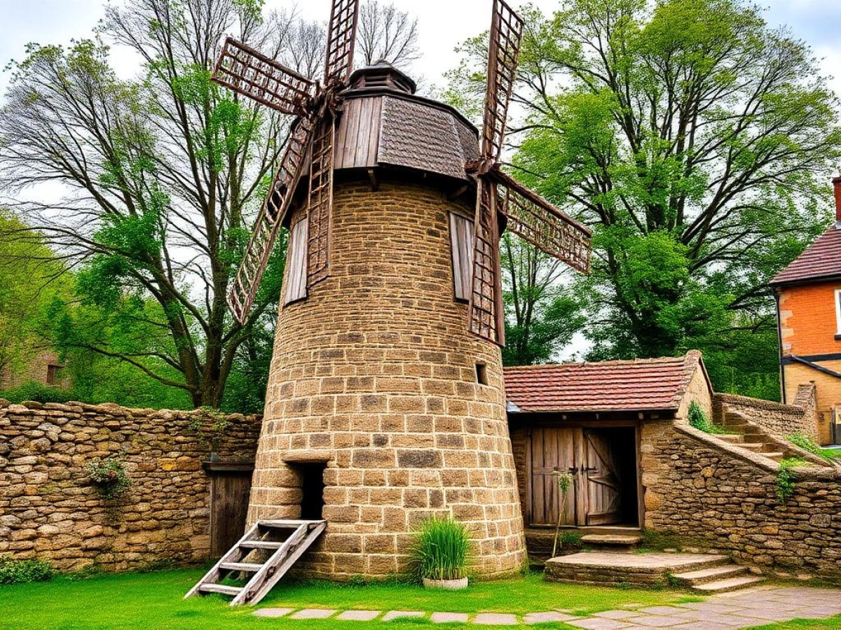 Britain’s Oldest Working Brick Windmill Still Spinning After 250 Years–Grinding Grain Into Flour