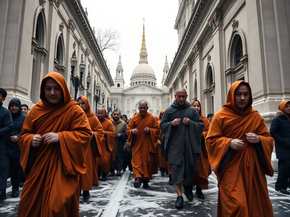 Monks Arrival After 15 Weeks of Walking Fills DC Streets With Peace and Compassion