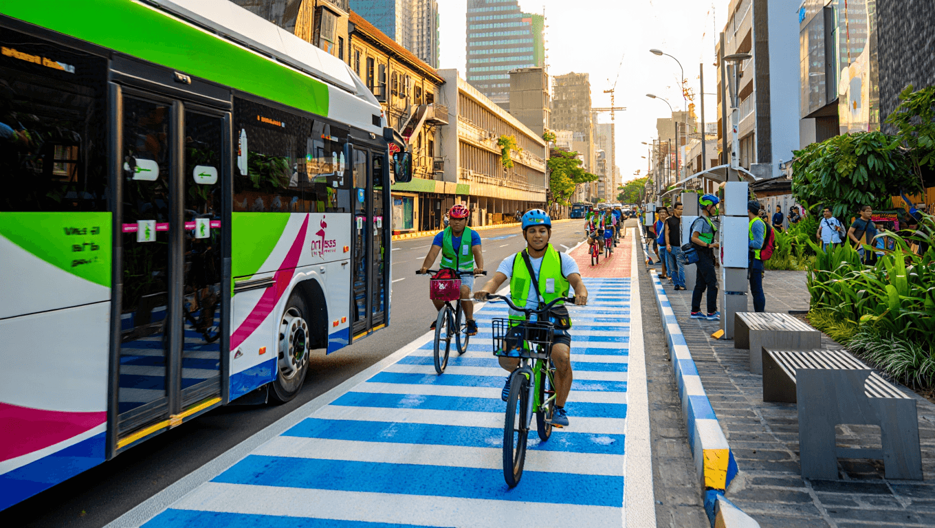 Coalition Pushed for Cycling Lanes and Better Buses and Got Them, Transforming Manila in the Process