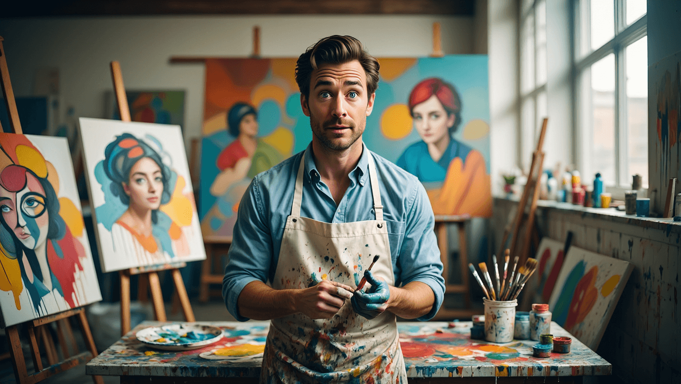 Update–Dad’s ‘Terrible’ Paintings Hilariously Earn Thousands in Commissions With 430 Requests Last Year