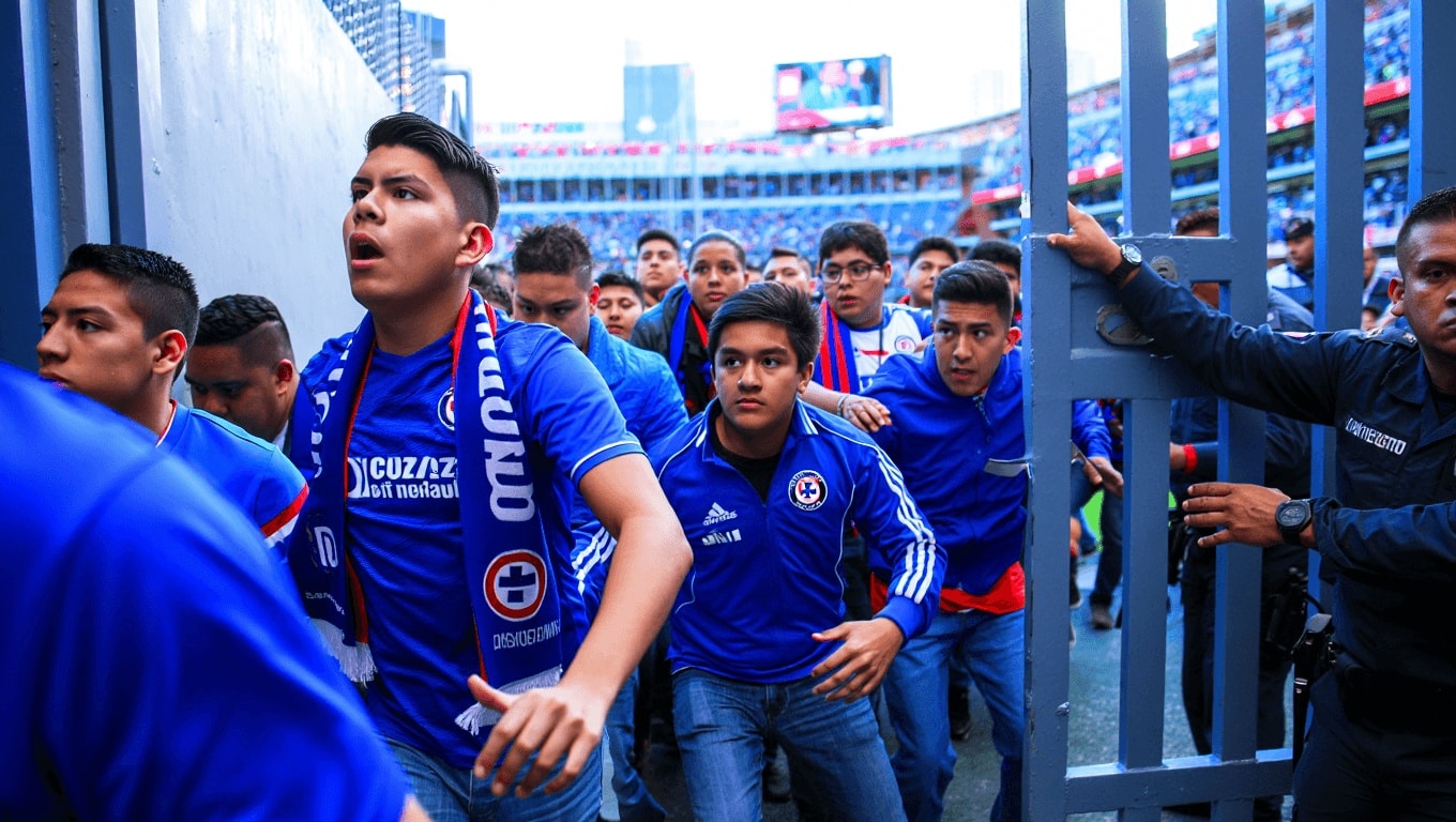 Video
                                    
                                
                                                                                    ¡CAYÓ LA LEY! Aficionados de Cruz Azul invaden zona restringida del Azteca
