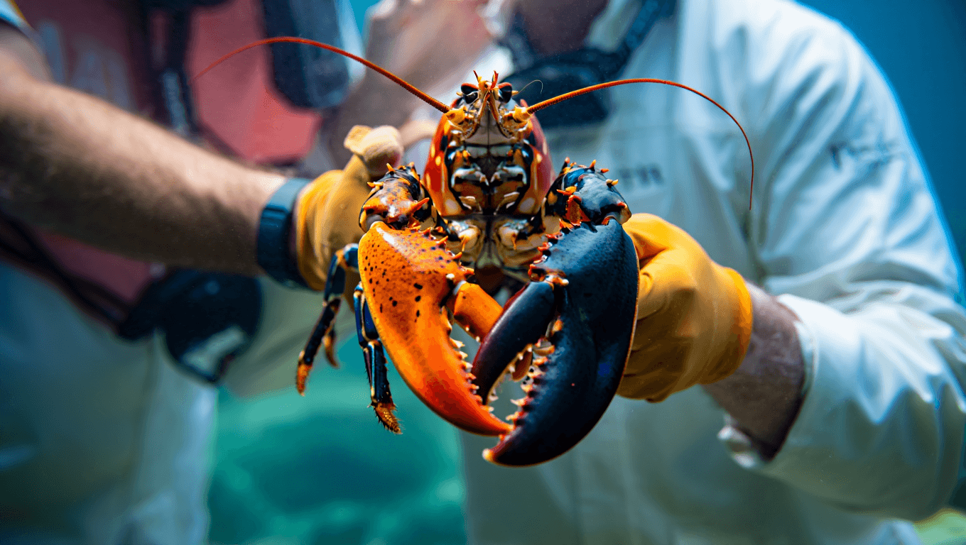 Rare Split-Colored Lobster Caught Near Cape Cod is Donated to Aquarium: A One in 50 Million Catch (LOOK)
