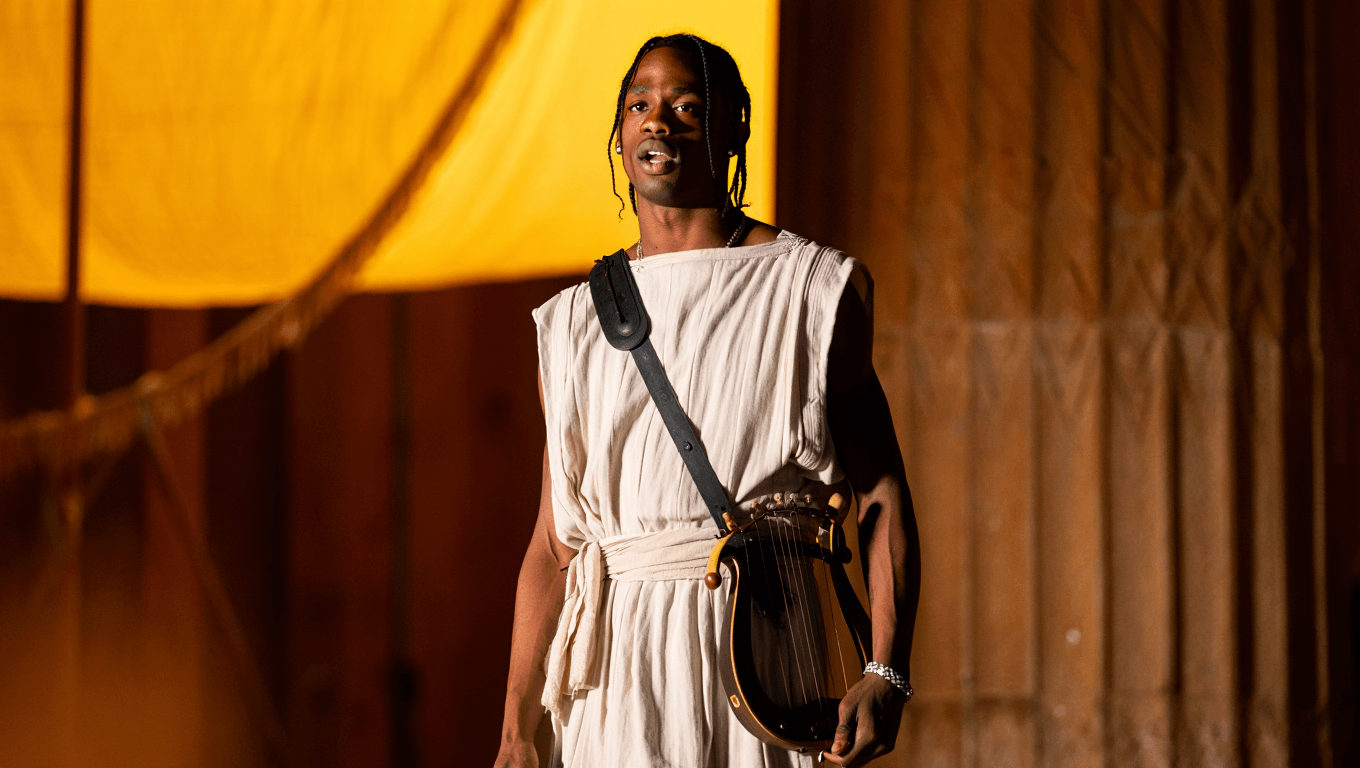 Qué es un bardo y por qué Christopher Nolan eligió al rapero Travis Scott para interpretarlo en ‘La Odisea’
