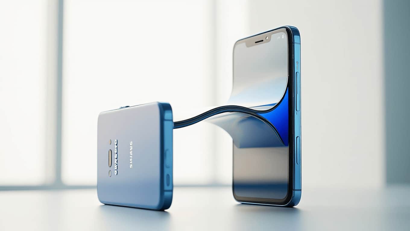 La nueva 'sobrada' de Samsung: patenta un móvil en forma de ladrillo que se despliega con una pantalla plegable