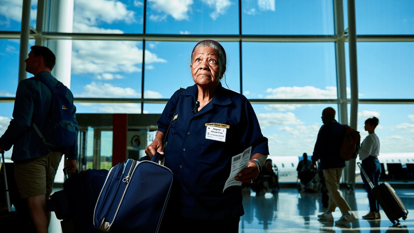 Woman’s Viral Video Raises More Than $174K for Disabled Veteran She Spotted Working at Airport