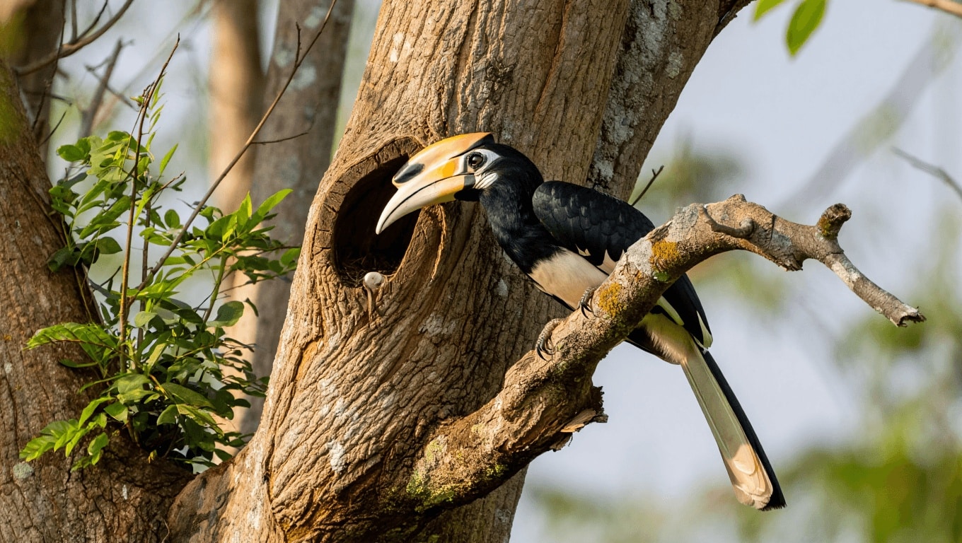 Vanished Hornbill Species is Breeding Again Among the Old Trees After 60 Years