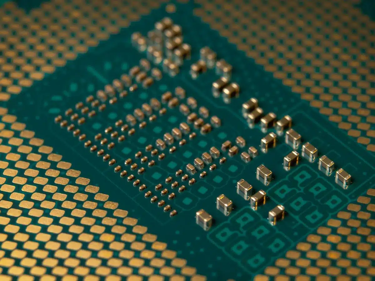 Componentes internos de un teléfono inteligente mostrando procesamiento de IA y sensores