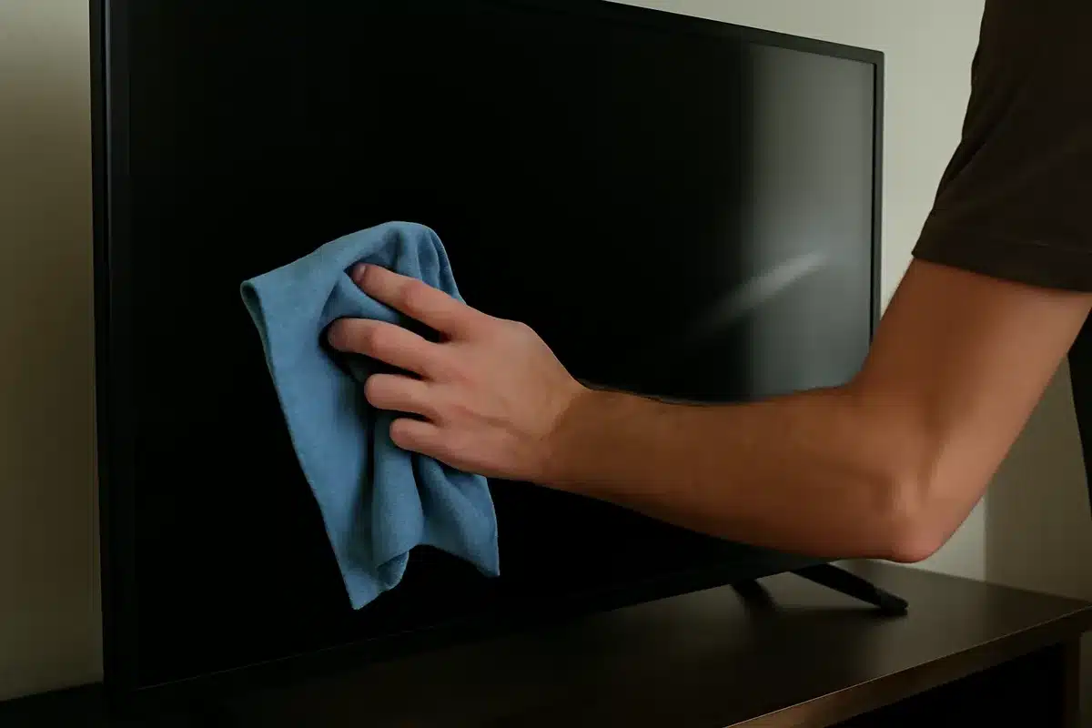Limpia tu pantalla con un paño de microfibra y déjala como nueva